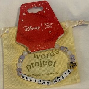 New Little Words Disney Mickey “Holiday Magic” Beaded Bracelet Collect Stack